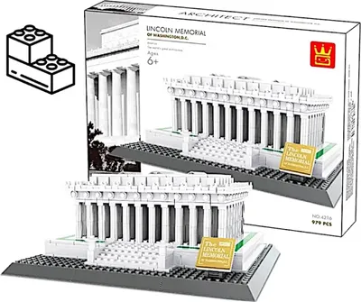 Image de WANGE Lincoln Memorial Washington D.C., États-Unis – Kit de construction architectural, 979 pièces