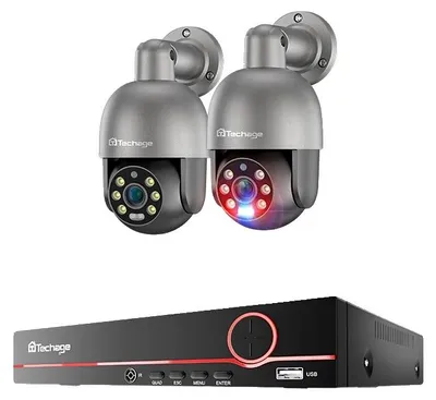 Produktbild von Überwachungskamerasystem, 4K-Auflösung, KI-Detektionsfunktionen, 8CH 2PCS CAM 5MP, Eingebauter 1TB HDD