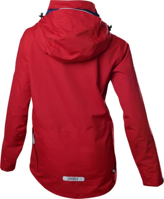 Produktbild von Owney Nova Damen Jacke Rot 4XL wetterfest Hundehalter Outdoorjacke wasserdicht atmugsaktiv Wanderjacke mit Taschen und Reflektor