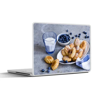 Produktbild von MuchoWow® Laptop Aufkleber Sticker Cover Frankreich - Milch - Gebäck 25x18 cm - Laptop-Deko