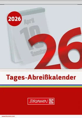 Produktbild von BRUNNEN Tages-Abreißkalender 2026 - Nr. 13 – 98×142 mm - mit Sprüchen, Tipps & Rätseln