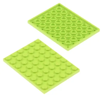 Produktbild von 2x Lego Bau Platte 6x8 lime grün Basic Grundplatte Toy Story 10768 4160082 3036