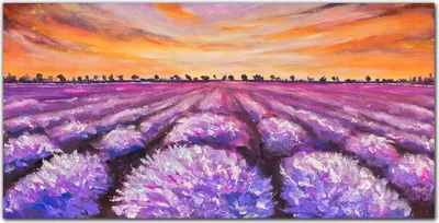 Produktbild von Coloray Bild aus Glas 140x70 wanddekoration wohnzimmer glasblock mit bild gehärtetes Glas Dekoration Küche - Lavendelfeld Sonnenuntergang