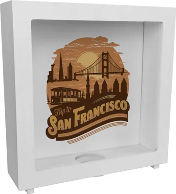 Produktbild von San Francisco Trip Rahmen Spardose aus Holz