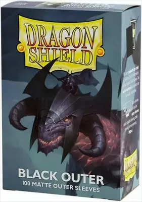 Zdjęcie produktu dla Dragon Shield Standard Size Matte Outer Sleeves - Black (100)