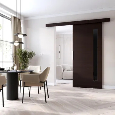 Obrázek produktu pro Interiérové dveře na stěnu BARRET 7 - 76 cm, wenge