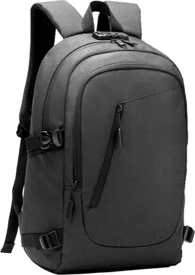 Produktbild von Große Kapazität Rucksack für Männer Frauen Student Schul Männlich Business Reise Rucksack Jugendliche USB Lade Laptop Rucksack, schwarz