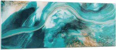 Produktbild von Bilder auf glas - Einteilig - Wasser Meer Ozean - 140x50cm - Glasbilder - Wandbilder - Bilder - zum Aufhängen bereit - Wanddekoration aus Glas - Glas Bilder - Wandbild auf Glas - GAB140x50-5108