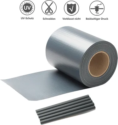Produktbild von Wolketon 35M PVC Sichtschutzstreifen Doppelstabmatten Zaun Gartenzaun Sichtschutz Anthrazit PVC Sichtschutzfolie fuer Doppelstabmattenzaun,Anthrazit