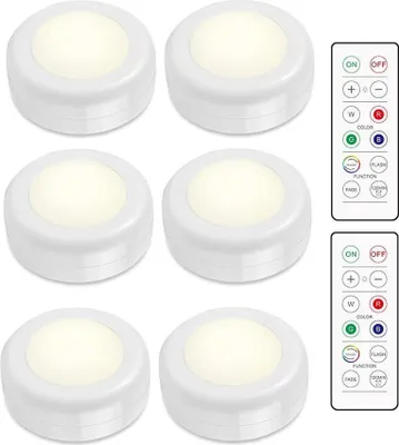 Produktbild von INF LED-Strahler-Set – 6 stilvolle Leuchten mit 2 praktischen Fernbedienungen