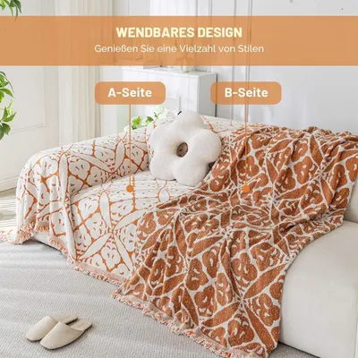 Produktbild von Sofaüberwurf Chenille 180 x 260 cm mit Quaste