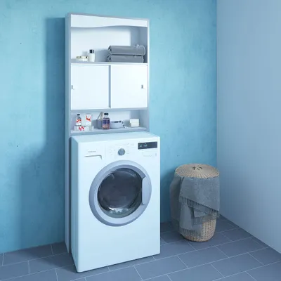 Image de Interia Armoire pour lave-linge Arona blanc