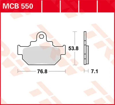 Obrázok produktu pre Sada brzdových doštičiek TRW MCB550 VL250 Intruder A5