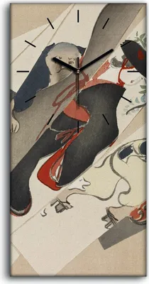 Produktbild von Küche Wohnzimmer Wand Leinwand Uhr 30x60 Malerei Abstrakte Kunst Asiatisch - schwarze Hände