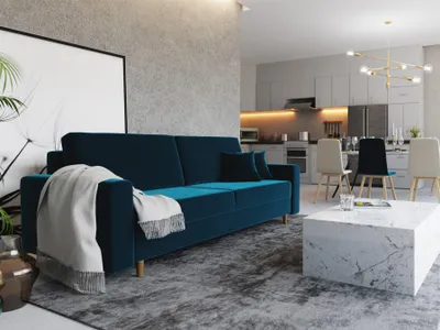 Produktbild von Sofa 3-Sitzer BELLA mit Schlaffunktion Türkis