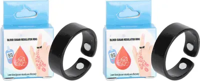 Produktbild von 2 Stück Akupressur-Blutzuckerregulierungsring für Damen und Herren, verstellbare Glukosekontrolle