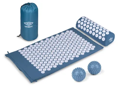 Image de Tapis à clous Umbro - Tapis d'acupression - Tapis Shakti - Tapis de massage - 42x71cm - Bleu