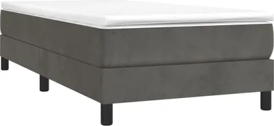 Obrázok produktu pre vidaXL Box spring bed frame dark grey 90x200 cm velvet