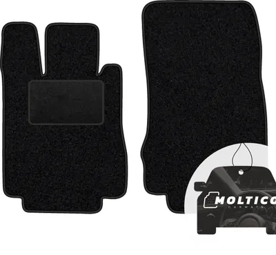 Produktbild von moto-MOLTICO Vorne Fußmatten Auto Velours Autoteppiche Schwarz Automatten Set 2-teilig passend für Mercedes-Benz S-Klasse W220 1998-2005