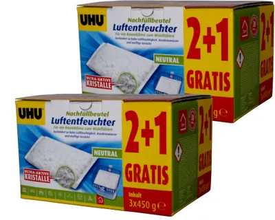 Produktbild von 6x450g UHU Luftentfeuchter Nachfüllbeutel