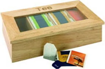 Produktbild von 1x Teebox TEE TIME aus hellem Holz gefertigt Kaffeeservice, Thermokanne
