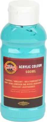 Obrázek produktu pro Koh-i-noor 1627/0460 - akrylová barva 500 ml, tyrkysová
