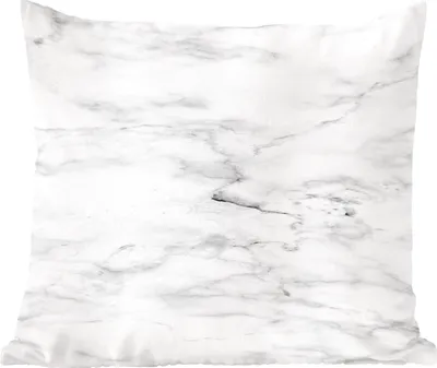 Produktbild von MuchoWow® Zierkissen Sofakissen Wohnzimmer Dekokissen 60x60 cm Marmor - Weiß - Grau - Sitzfläche - Foto Polster