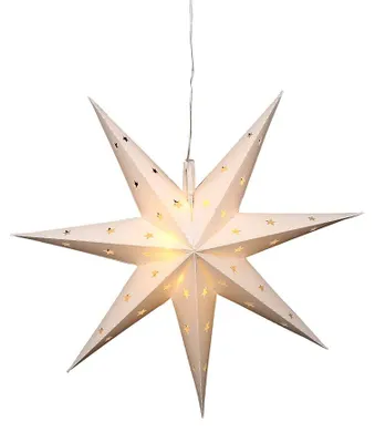 Adventsstern 45 cm, 7 Zacken, weiß, LED, ausklappbar, Innen/Außen