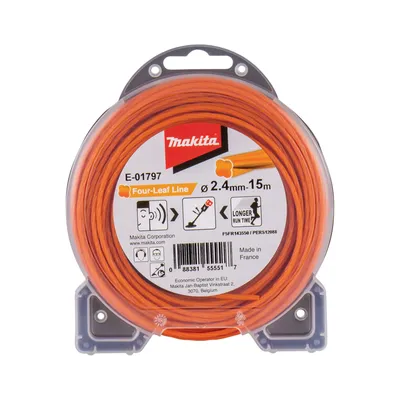 Zdjęcie produktu dla Makita E-01797 Żyłka tnąca czterolistkowa 2.4mmx15m