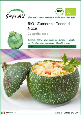 Immagine prodotto di SAFLAX  -- Zucchina - Tondo di Nizza - 5 semi - Cucurbita