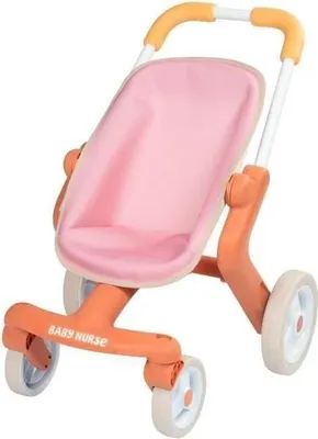 Image de Poussette pour Poupée Baby Nurse Smoby, Poussette Pop, Dès 18 Mois, Pour Poupée jusqu'à 42 cm