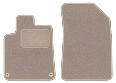 Image de Tapis avant en moquette pour Peugeot 407 2004-2011 (coupé/berline/break) – 2 pièces, beiges, sur mesure – Wielganizator LUX