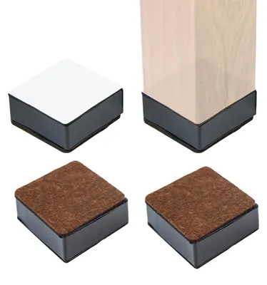 Produktbild von TRANKIELO® – Möbelheber aus Kohlenstoffstahl – Selbstklebende Möbelheber – Anhebung bis zu 3 cm – Set mit 4 Stück