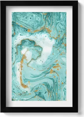 Produktbild von Dekorative Marmortextur– Wandbild mit Rahmen – Gerahmtes Bild  – Wanddekoration – 20x30 cm – Schwarz