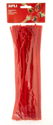 Produktbild von Haarige Drähte "Creative“, rot, 50 Stück/Packung, APLI