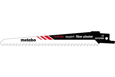 Produktbild von Metabo 631137000, Säbelsägeblatt, Porenbeton, Beton, Glasfaserverstärkter Kunststoff, Schwarz, Weiß, 4,3 mm, 1,25 mm, 15 cm