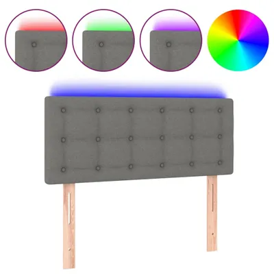 Produktbild von vidaXL LED Kopfteil Dunkelgrau 100x5x78/88 cm Stoff