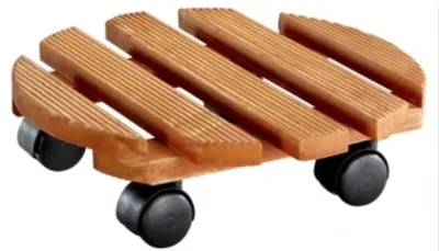Image de WAGNER® design yourself 20018201 WAGNER® design yourself Pflanzenroller COUNTRY GH 0182 Holz hellbraun rund 30,0 x 8,2 cm