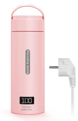 Mini-Wasserkocher 380 ml, 300 W, Edelstahl, tragbar, automatische Abschaltung