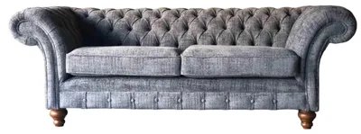 Produktbild von Chesterfield 3 Sitzer Couch Polster Sitz Textil Stoff Couchen Sofa Neu