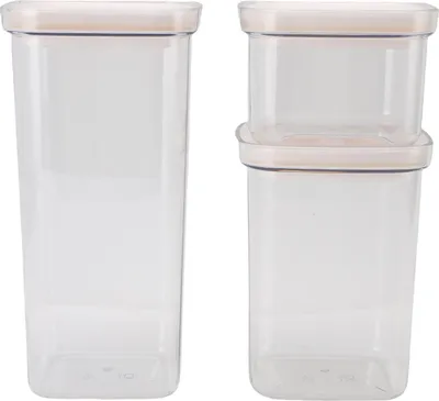 Zdjęcie produktu dla Pojemnik do przechowywania zbóż Plastikowy przezroczysty pojemnik wielokrotnego użytku na ziarna zbóż 8 opakowań 2000ml X 1+1300ml X 2+600ml X 5