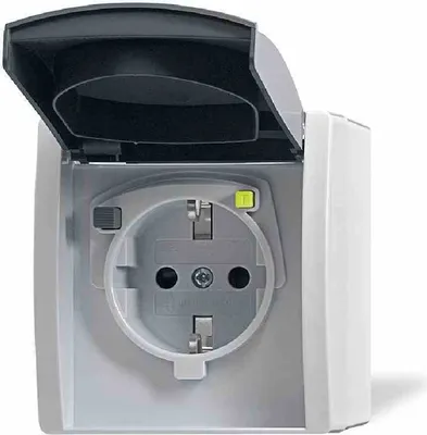 Zdjęcie produktu dla Busch-Jaeger 3120 EWB-53, Typu F, Szary, Biały, IP44, CE, 230 V, 16 A