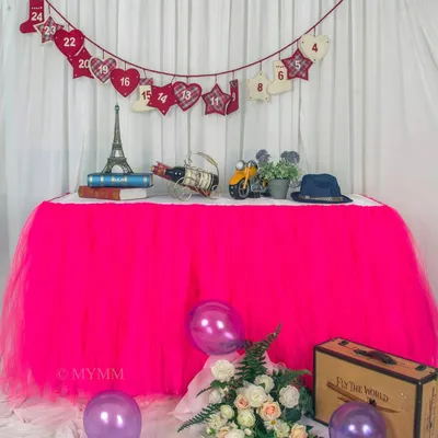 Immagine prodotto di Tulle rosso per tovaglia, dimensioni 183 x 80 cm, ideale per feste di nascita, matrimoni, compleanni e feste in generale