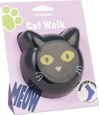 Produktbild von EatMySocks Kurze Socken Cat Walk Black