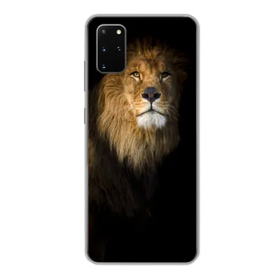 Produktbild von MuchoWow® Handyhülle Schutzhülle Hülle für Samsung Galaxy S20 Plus Löwe - Licht - Schwarz - Porträt Silikon Softcase Handy Hülle - Hartschale