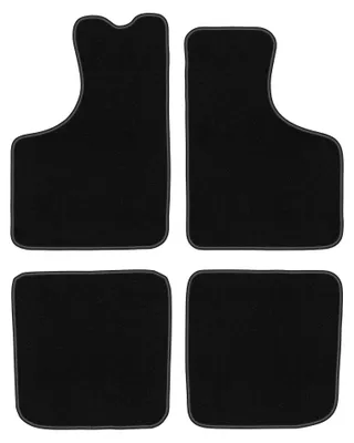 Produktbild von Velours-Fußmatten für Skoda 105 / 120 / 130 1976-1990 (Limousine) – 4-tlg, Schwarz, passgenau – Wielganizator BASIC