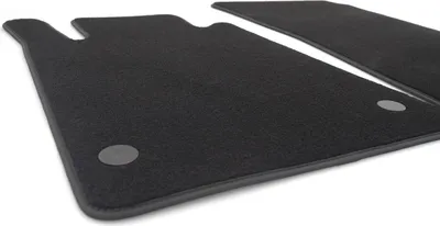 Image de Tapis de sol Mercedes Classe A (W177) à partir de 2018> Premium Velours Tapis de voiture avant noir en 2 parties Jeu de tapis