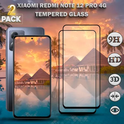 Produktbild von 2-Stück Xiaomi Redmi Note 12 PRO 4G – gehärtetes Glas 9H – 3D-Displayschutz in Superqualität