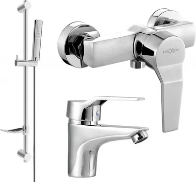 Produktbild von Mexen Caro DF72 Brausegarnitur, Chrom - 746604DF72-00