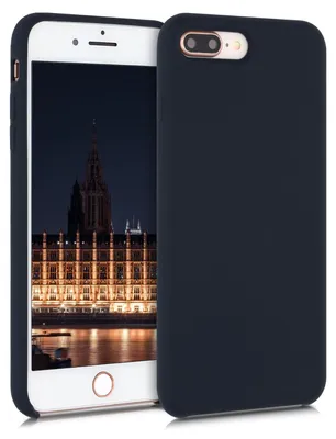 Produktbild von kwmobile Handyhülle für Apple iPhone 7 Plus / iPhone 8 Plus Hülle - Case Silikon - Kabelloses Laden - Schutzhülle Cover in Heidelbeerblau